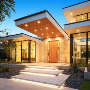 Luxury-Modern-Home-Entry-Cantilever